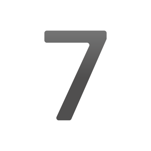 Digit Seven as drawn by Google in 16.0 June 2025 Update