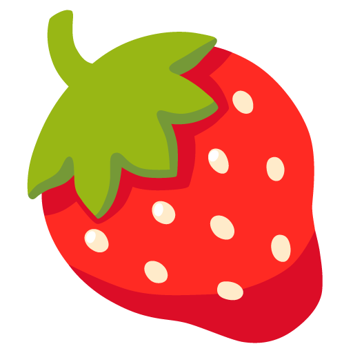 Strawberry as drawn by Google in 16.0