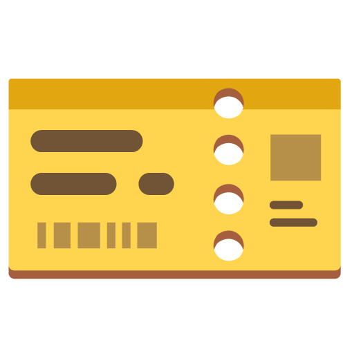 Ticket as drawn by Google in 16.0
