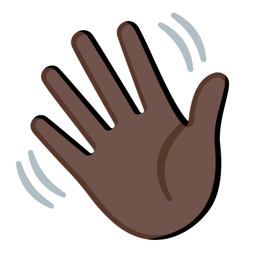 Waving Hand: Dark Skin Tone, the design in this release