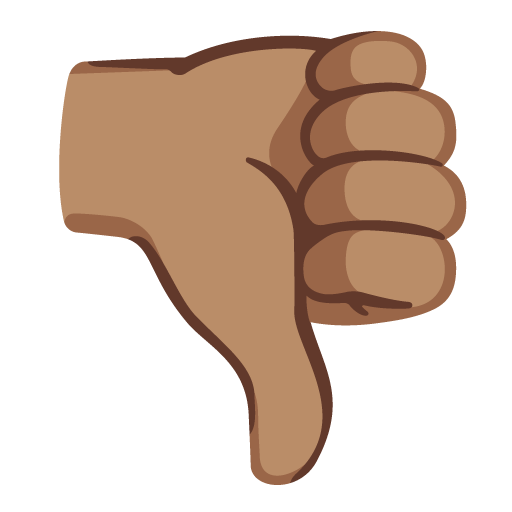 Thumbs Down: Medium Skin Tone as drawn by Google in 16.0