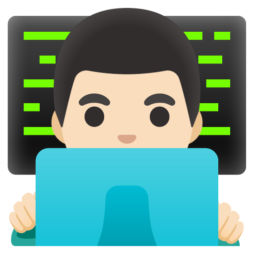 Man Technologist: Light Skin Tone, the previous design