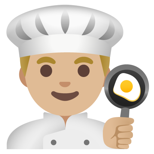 Man Cook: Medium-Light Skin Tone, the previous design