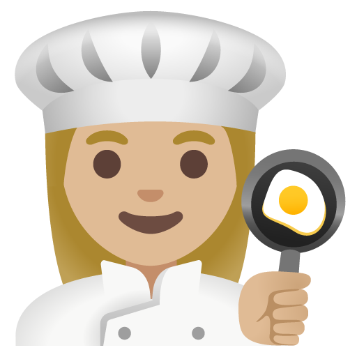 Woman Cook: Medium-Light Skin Tone, the previous design