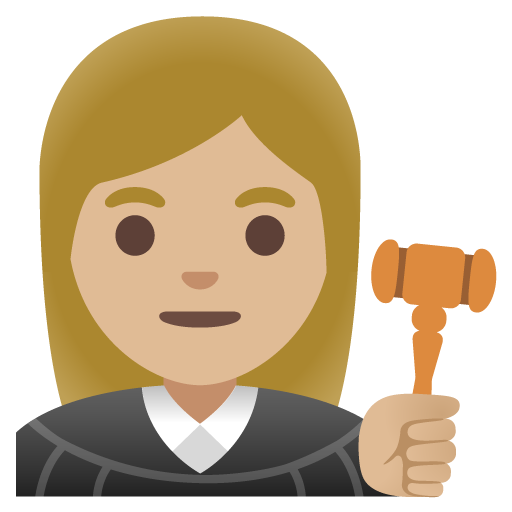 Woman Judge: Medium-Light Skin Tone, the previous design