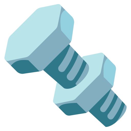 Nut and Bolt as drawn by Google in 16.0