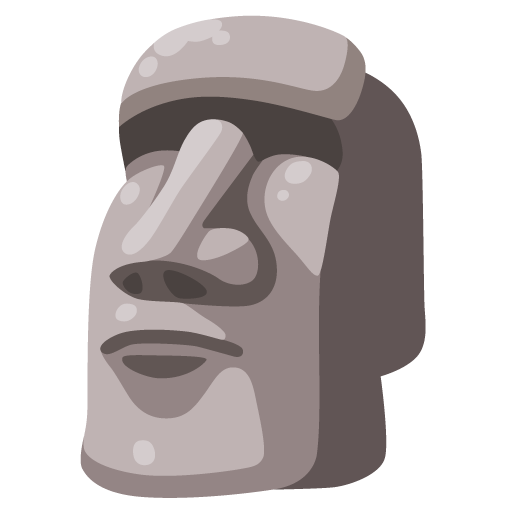Moai as drawn by Google in 16.0