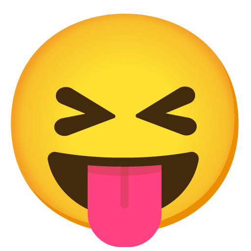 Squinting Face with Tongue, the design in this release