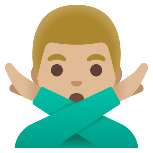 Man Gesturing NO: Medium-Light Skin Tone, the previous design