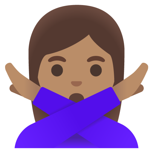 Woman Gesturing NO: Medium Skin Tone, the previous design