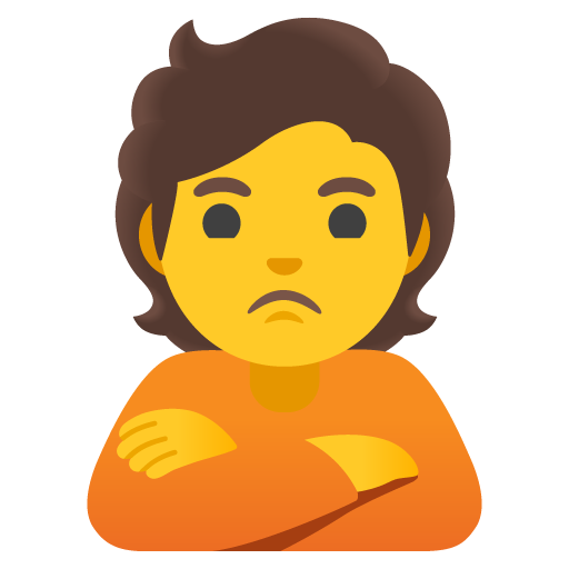 Person Pouting as drawn by Google in 16.0