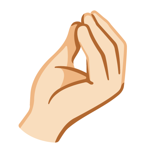 Pinched Fingers: Light Skin Tone, the design in this release