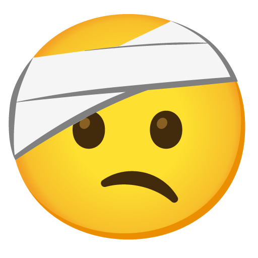 Face with Head-Bandage as drawn by Google in 16.0