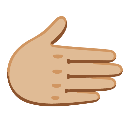 Rightwards Hand: Medium-Light Skin Tone, the design in this release