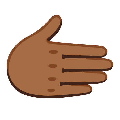 Rightwards Hand: Medium-Dark Skin Tone, the design in this release