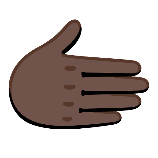 Rightwards Hand: Dark Skin Tone, the design in this release