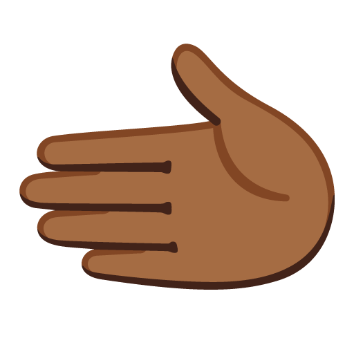 Leftwards Hand: Medium-Dark Skin Tone, the design in this release