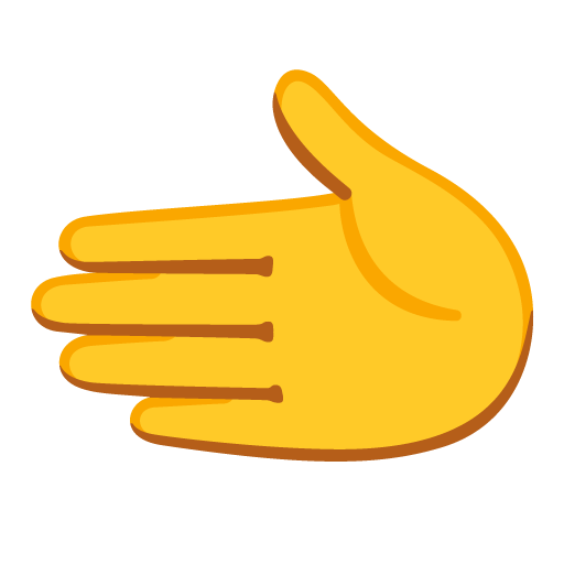 Leftwards Hand as drawn by Google in 16.0