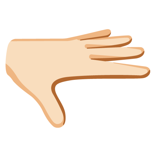 Palm Down Hand: Light Skin Tone, the design in this release