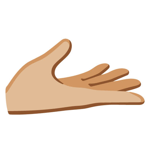 Palm up Hand: Medium-Light Skin Tone, the design in this release
