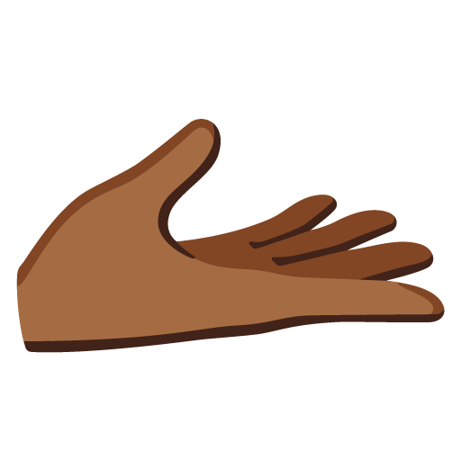 Palm up Hand: Medium-Dark Skin Tone, the design in this release