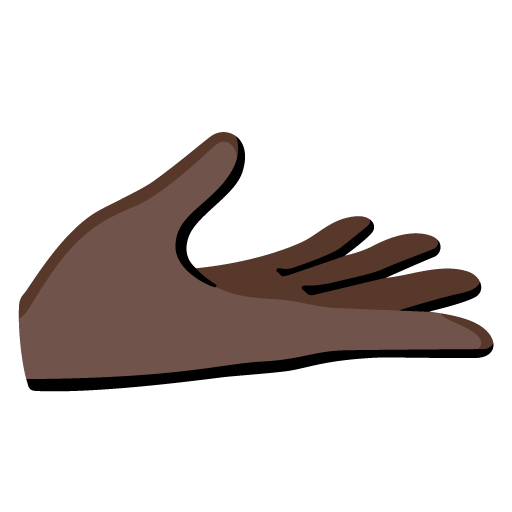 Palm up Hand: Dark Skin Tone, the design in this release