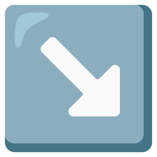 Down-Right Arrow as drawn by Google in 16.0