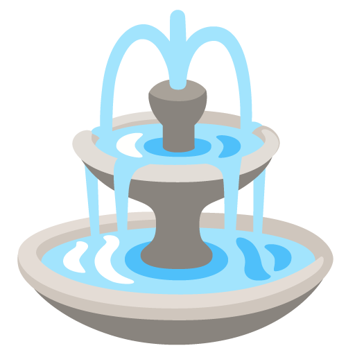 Fountain as drawn by Google in 16.0