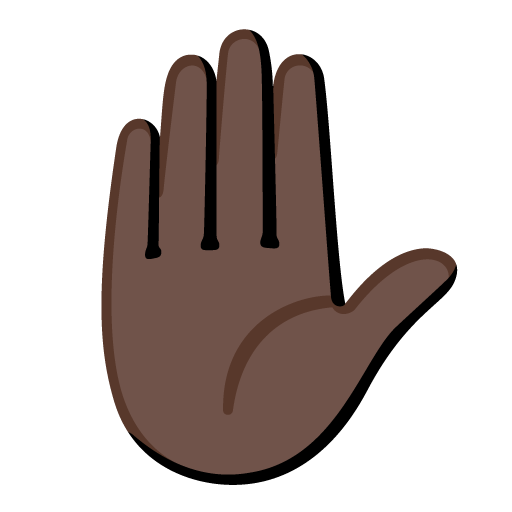 Raised Hand: Dark Skin Tone, the design in this release