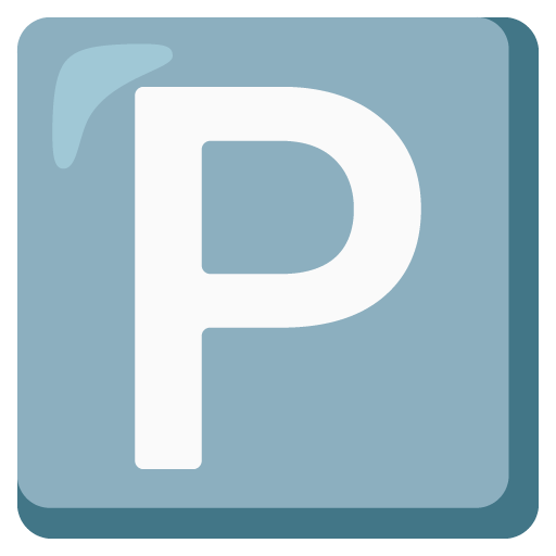 P button as rendered by Google