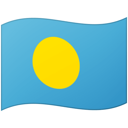 Flag: Palau as drawn by Google in 17.0