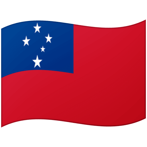 Flag: Samoa as drawn by Google in 17.0