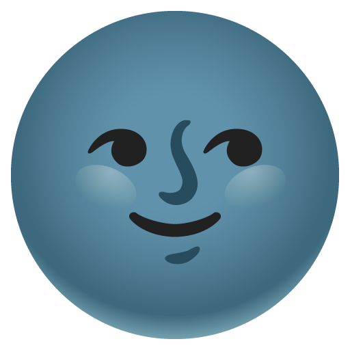 new moon face as rendered by Google