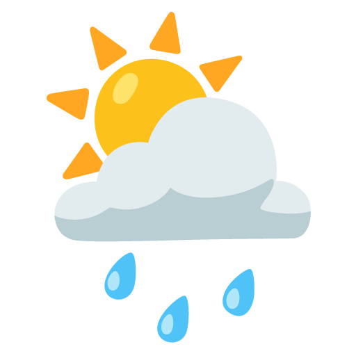 sun behind rain cloud as rendered by Google
