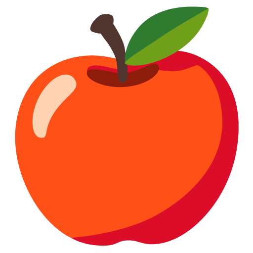 red apple as rendered by Google