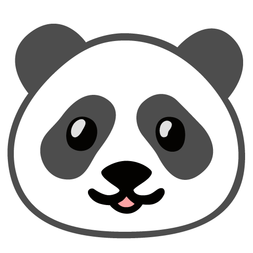 熊猫 as drawn by Google in 17.0