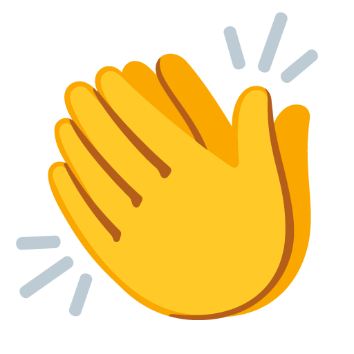 Clapping Hands as drawn by Google in 17.0