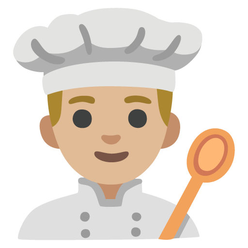 Man Cook: Medium-Light Skin Tone, the design in this release