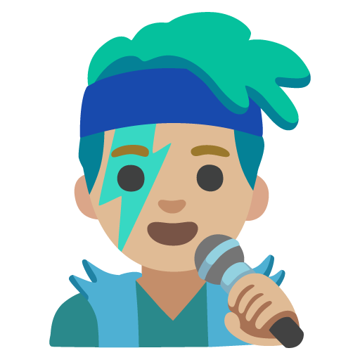 Man Singer: Medium-Light Skin Tone, the design in this release