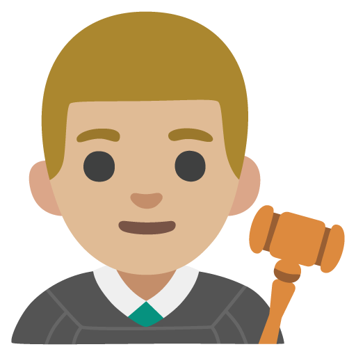 Man Judge: Medium-Light Skin Tone, the design in this release