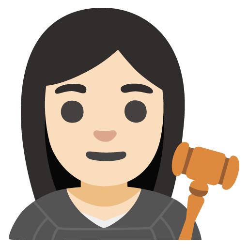 Woman Judge: Light Skin Tone, the design in this release