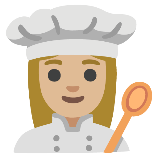 Woman Cook: Medium-Light Skin Tone, the design in this release