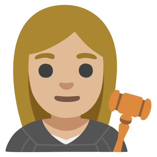 Woman Judge: Medium-Light Skin Tone, the design in this release