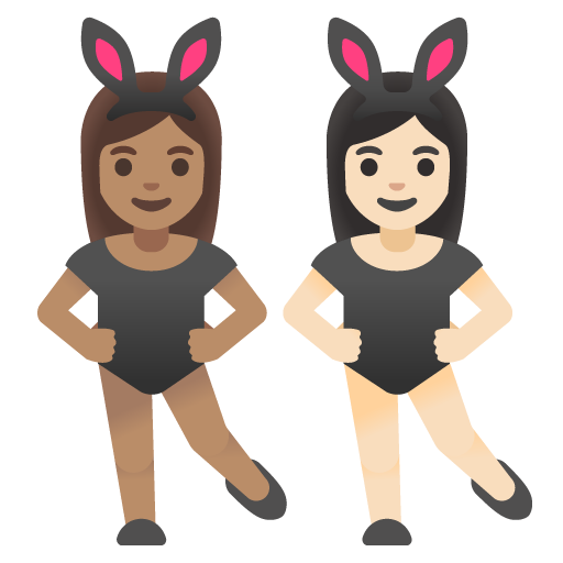 Women with Bunny Ears: Medium Skin Tone, Light Skin Tone, the design in this release