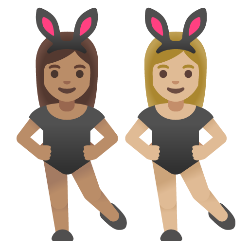 Women with Bunny Ears: Medium Skin Tone, Medium-Light Skin Tone, the design in this release