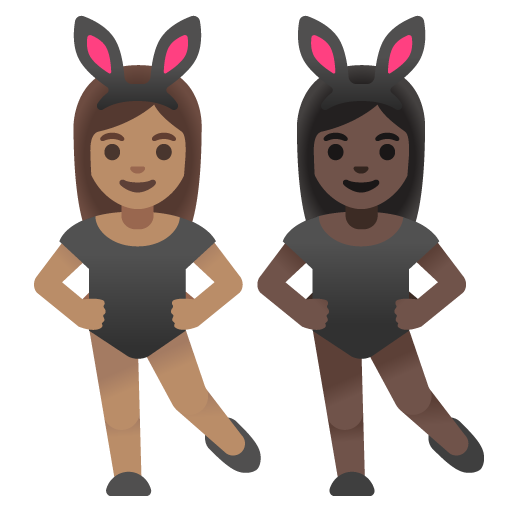 Women with Bunny Ears: Medium Skin Tone, Dark Skin Tone, the design in this release