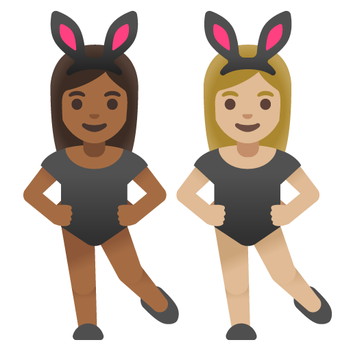 Women with Bunny Ears: Medium-Dark Skin Tone, Medium-Light Skin Tone, the design in this release