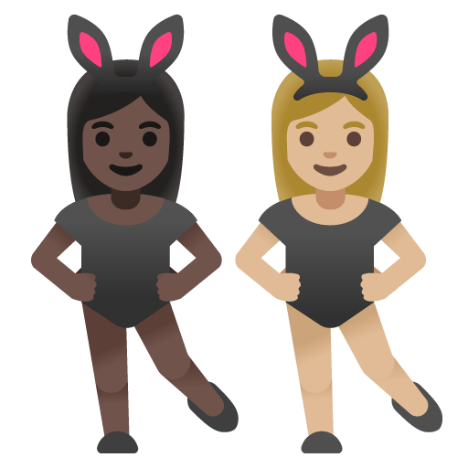 Women with Bunny Ears: Dark Skin Tone, Medium-Light Skin Tone, the design in this release