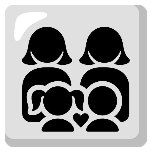 family: woman, woman, girl, boy as rendered by Google