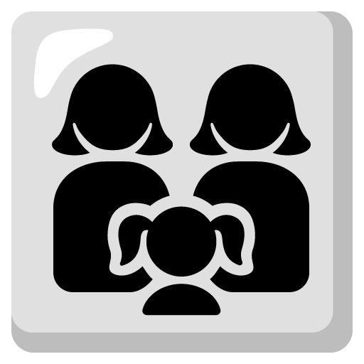family: woman, woman, girl as rendered by Google